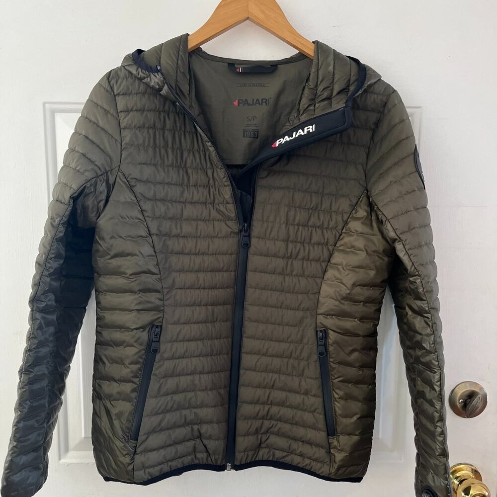 Pajar Olive Green Lightweight Quilted Hooded Puffer Jacket